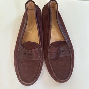 Tod's Women's Brown Suede Moccasins